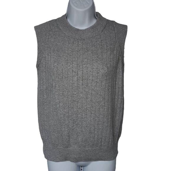 Who What Wear gray sweater vest academia small layering - Picture 2 of 8